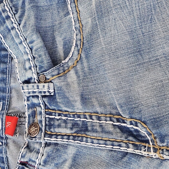 EUC Request women's denim distressed ripped distroyed straight leg jeans, 20 - Picture 10 of 15